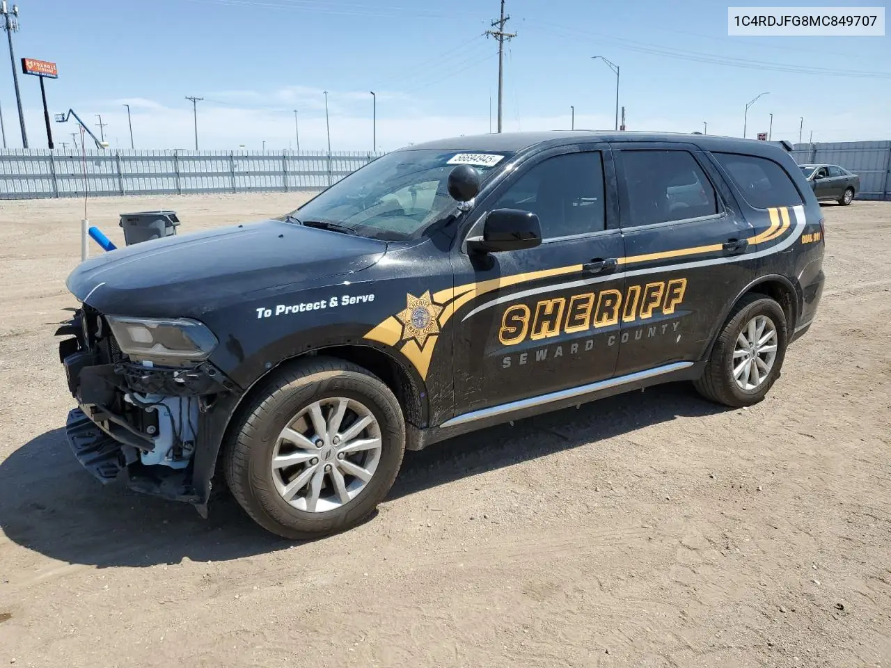 2021 Dodge Durango Pursuit VIN: 1C4RDJFG8MC849707 Lot: 56694945
