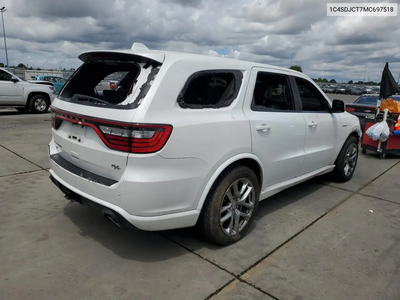 2021 Dodge Durango R/T VIN: 1C4SDJCT7MC697518 Lot: 56730065