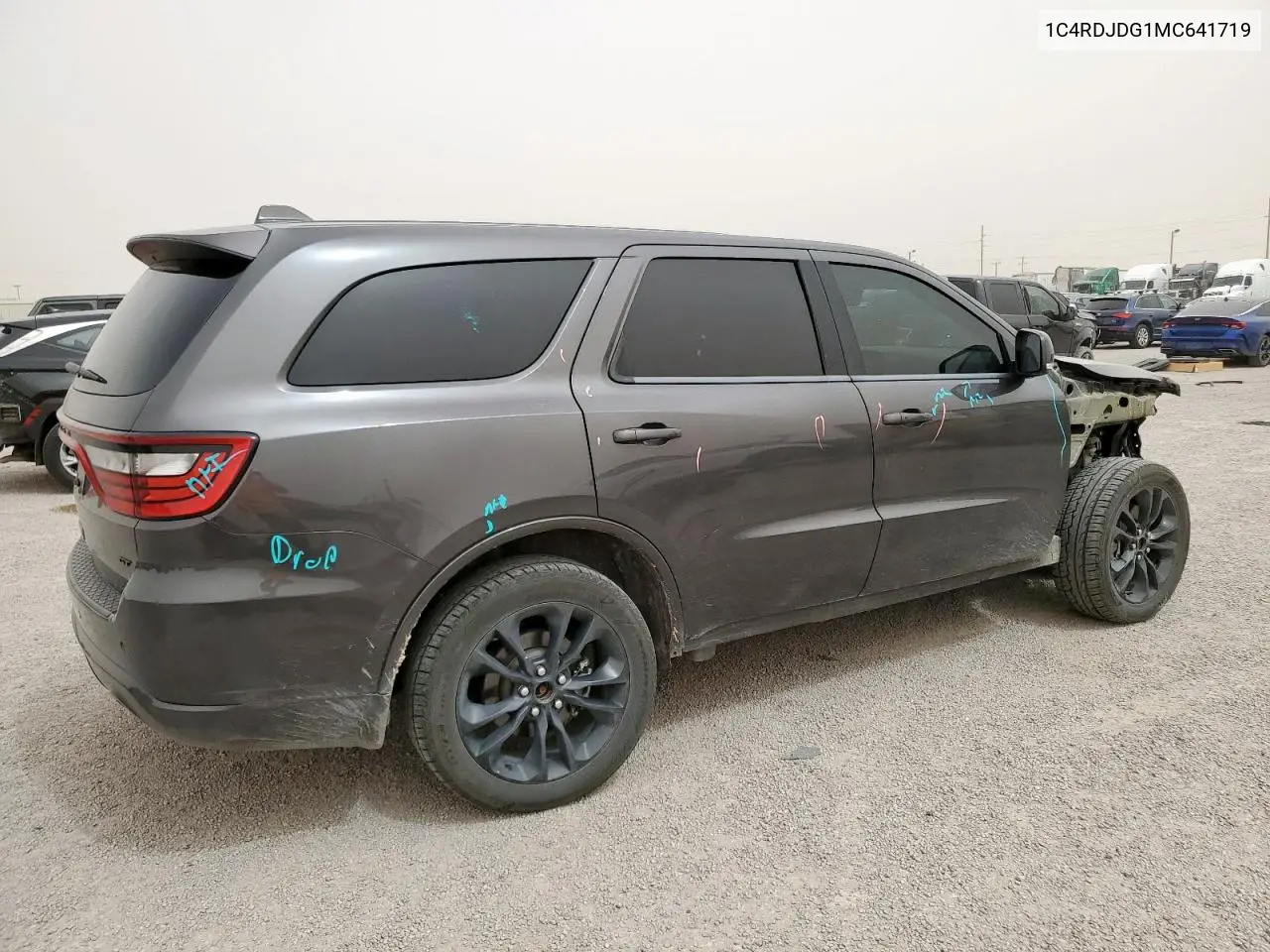 2021 Dodge Durango Gt VIN: 1C4RDJDG1MC641719 Lot: 57063505
