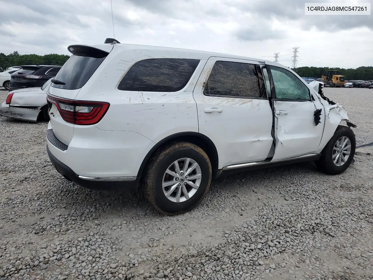 2021 Dodge Durango Sxt VIN: 1C4RDJAG8MC547261 Lot: 57114995