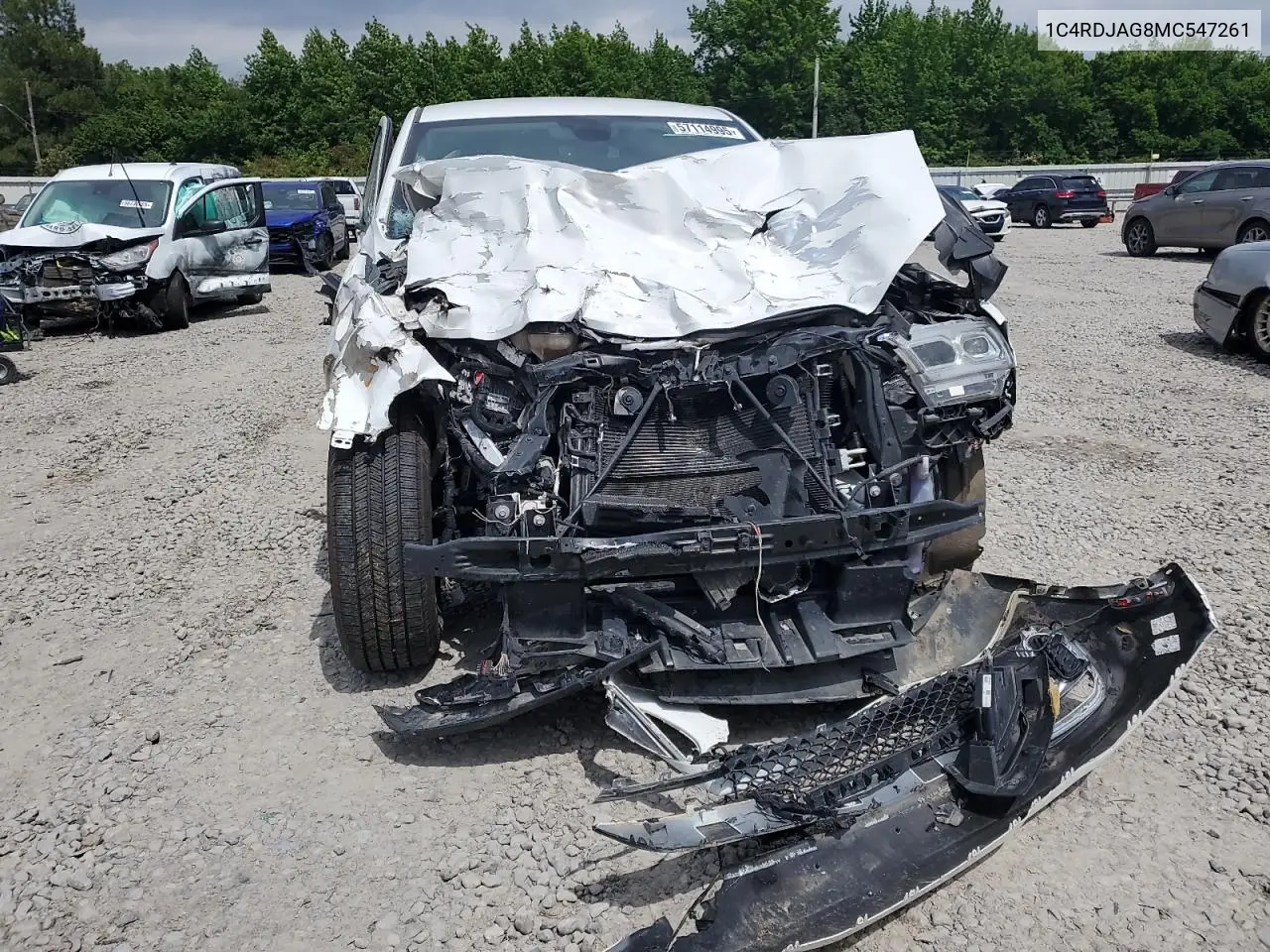 2021 Dodge Durango Sxt VIN: 1C4RDJAG8MC547261 Lot: 57114995