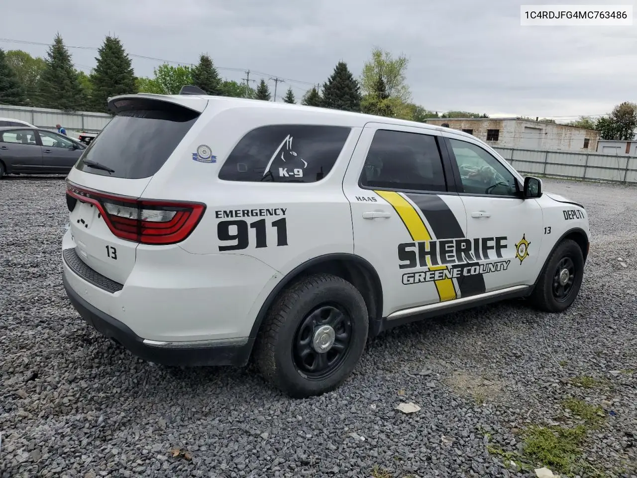 2021 Dodge Durango Pursuit VIN: 1C4RDJFG4MC763486 Lot: 57222495