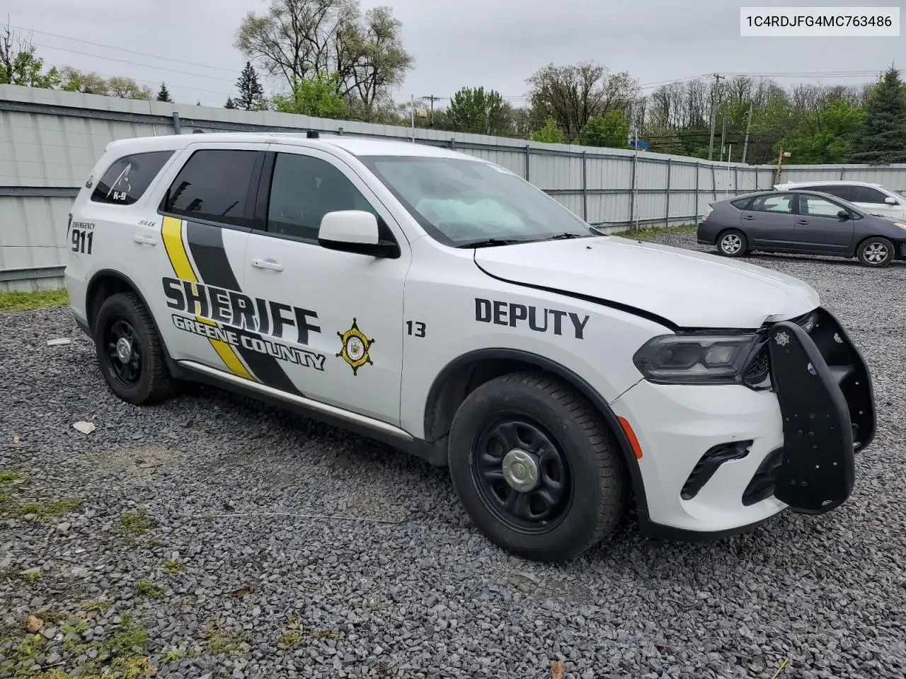 2021 Dodge Durango Pursuit VIN: 1C4RDJFG4MC763486 Lot: 57222495