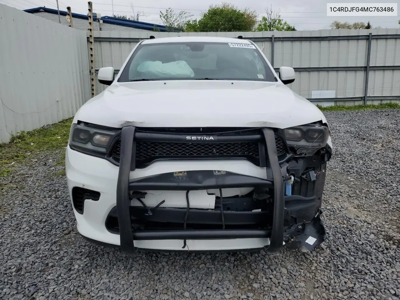 2021 Dodge Durango Pursuit VIN: 1C4RDJFG4MC763486 Lot: 57222495