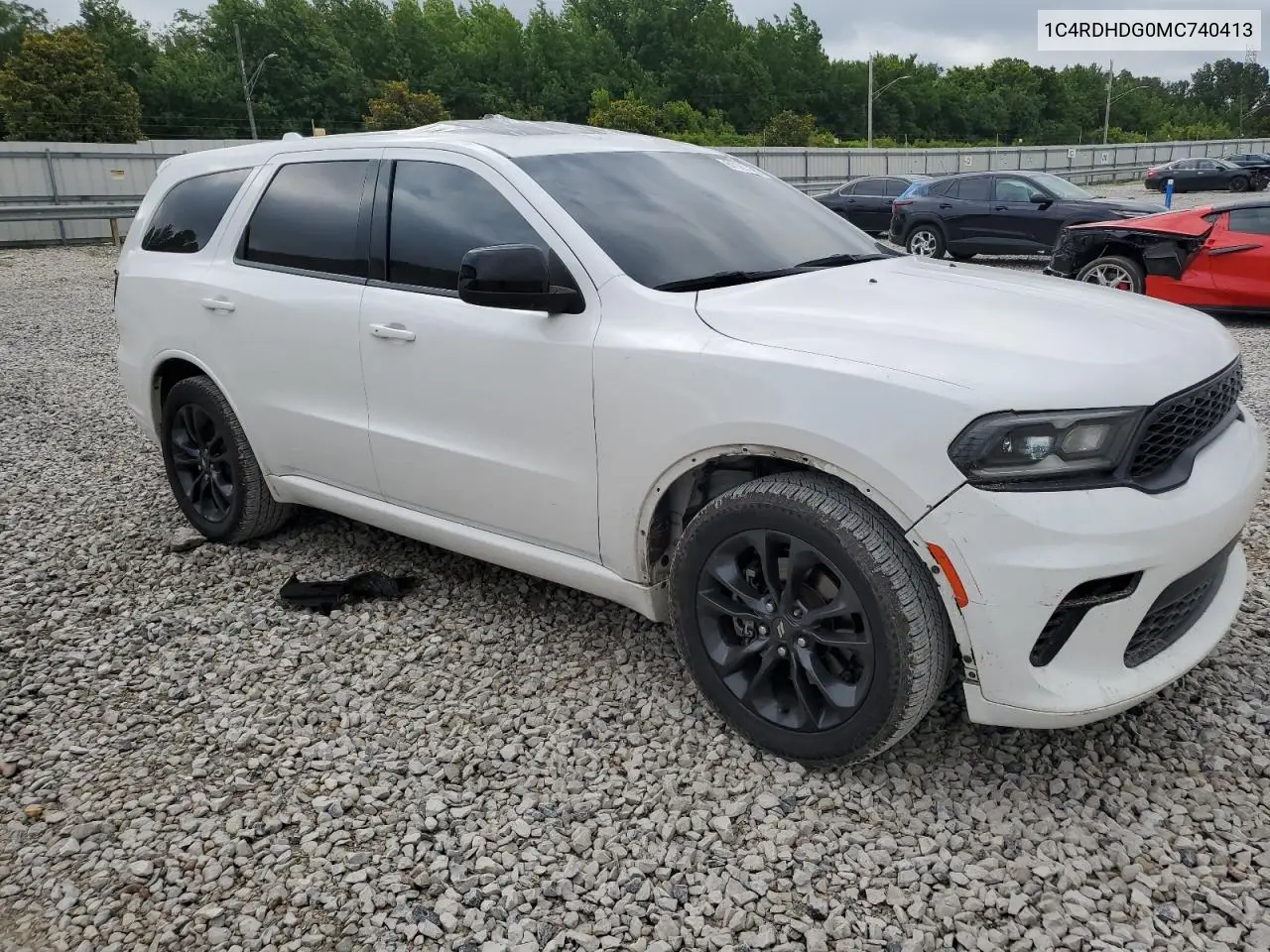 2021 Dodge Durango Gt VIN: 1C4RDHDG0MC740413 Lot: 61187195