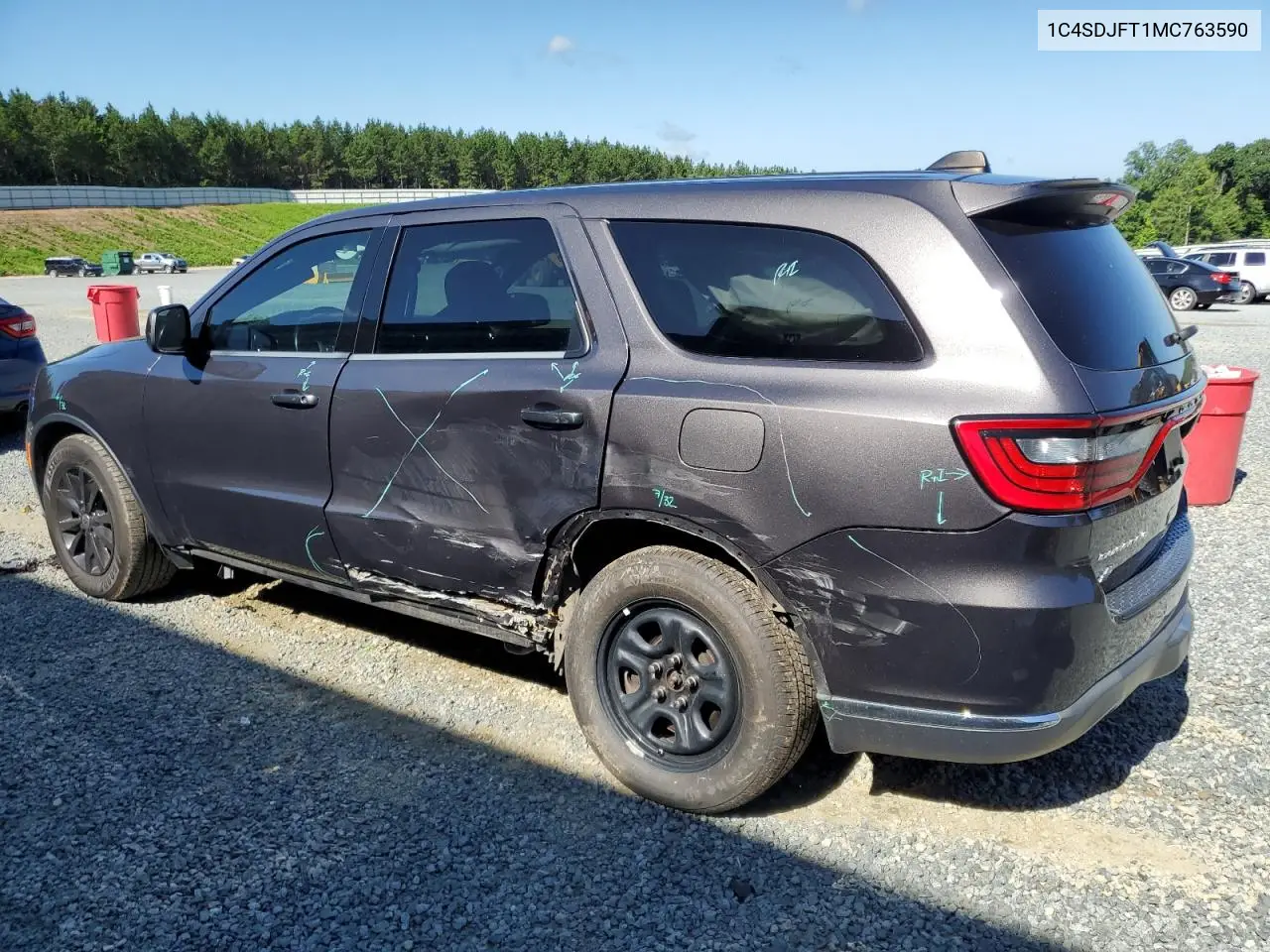 2021 Dodge Durango Pursuit VIN: 1C4SDJFT1MC763590 Lot: 61224935