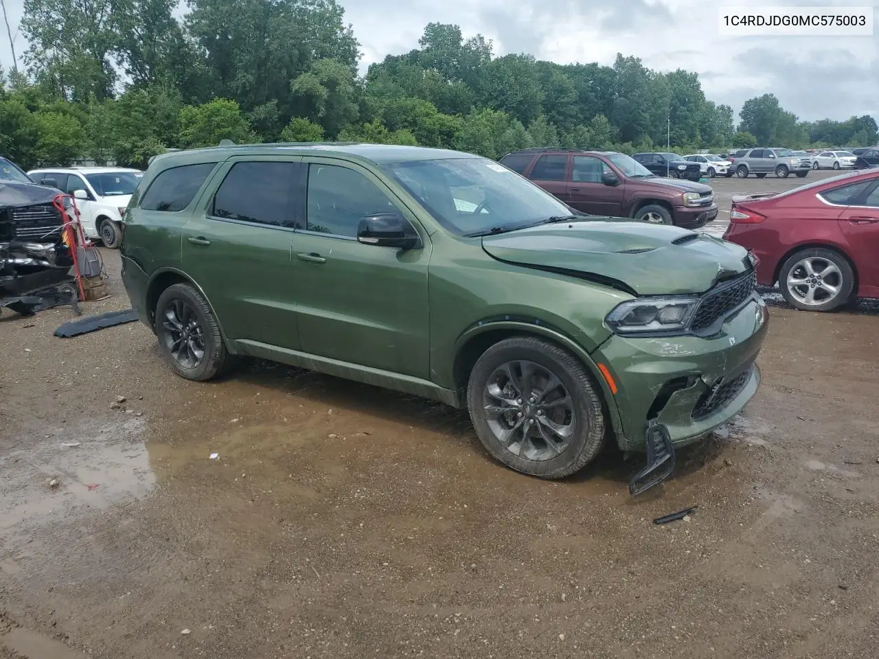 2021 Dodge Durango Gt VIN: 1C4RDJDG0MC575003 Lot: 61486305
