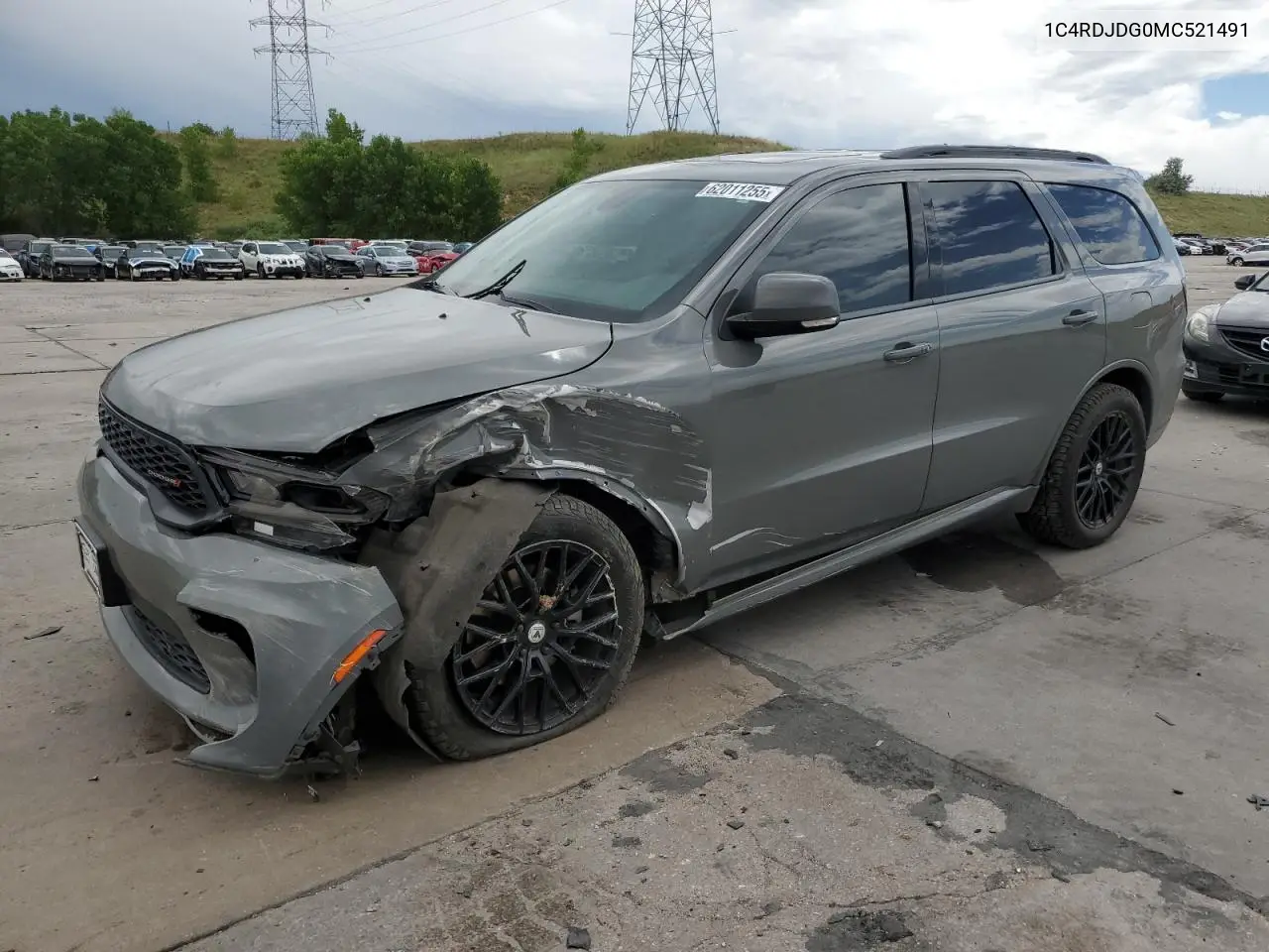 2021 Dodge Durango Gt VIN: 1C4RDJDG0MC521491 Lot: 62011255