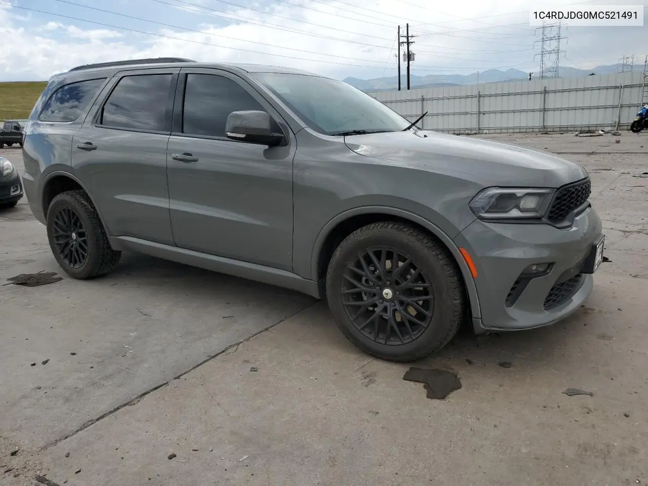 2021 Dodge Durango Gt VIN: 1C4RDJDG0MC521491 Lot: 62011255