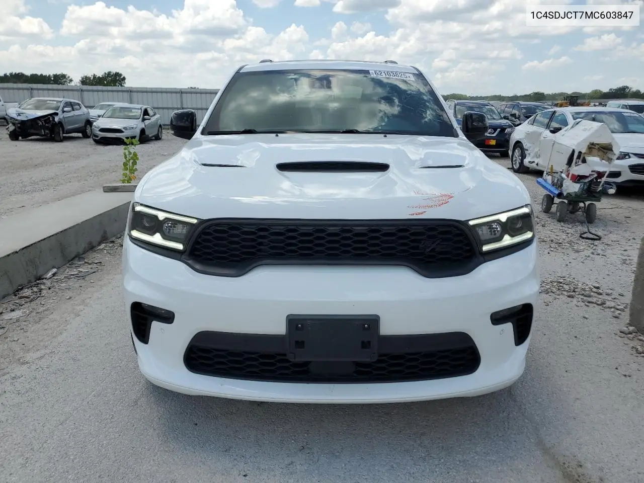 2021 Dodge Durango R/T VIN: 1C4SDJCT7MC603847 Lot: 62103825