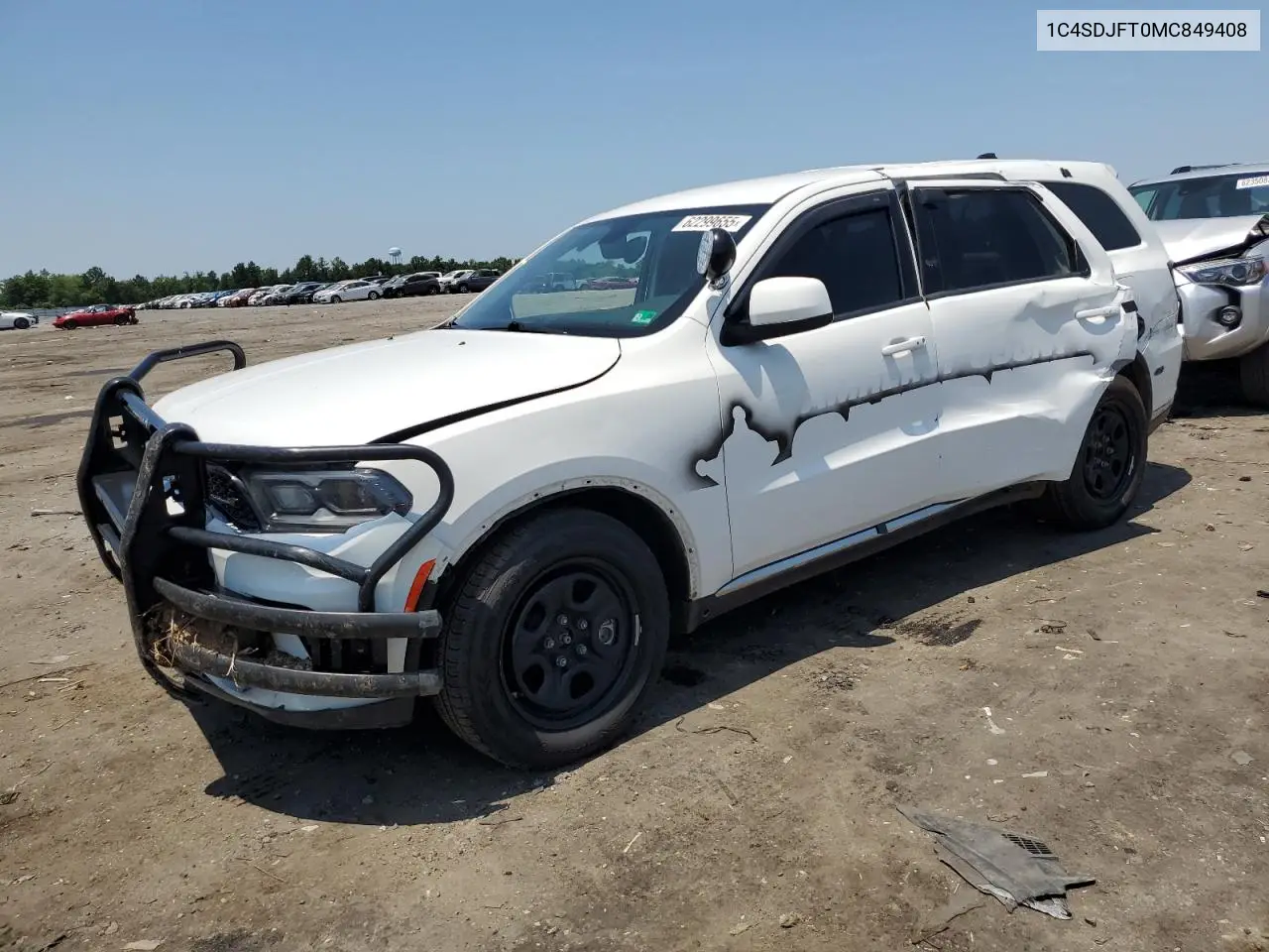 2021 Dodge Durango Pursuit VIN: 1C4SDJFT0MC849408 Lot: 62299655