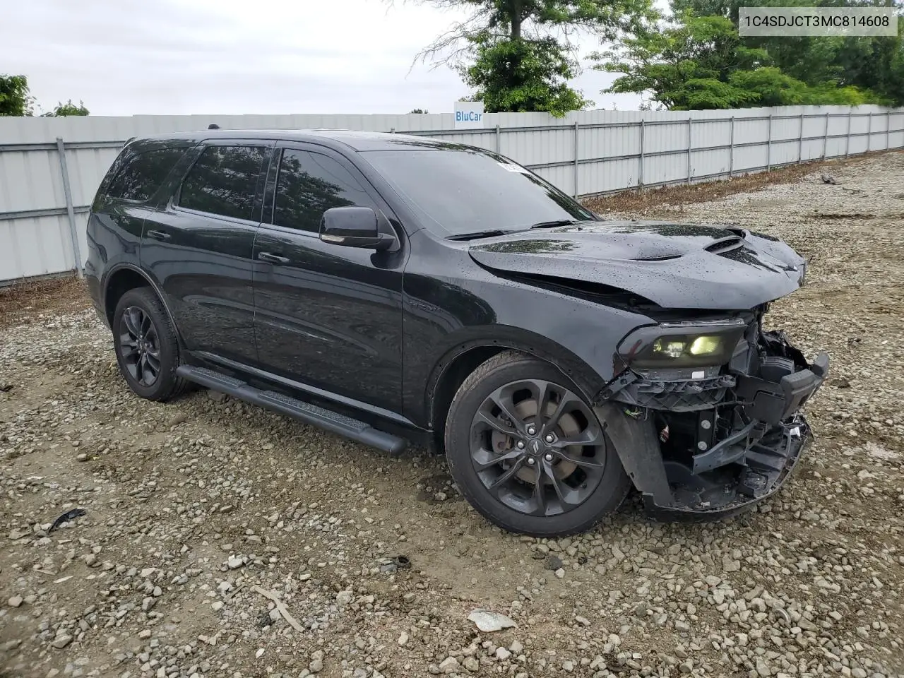 2021 Dodge Durango R/T VIN: 1C4SDJCT3MC814608 Lot: 62346175