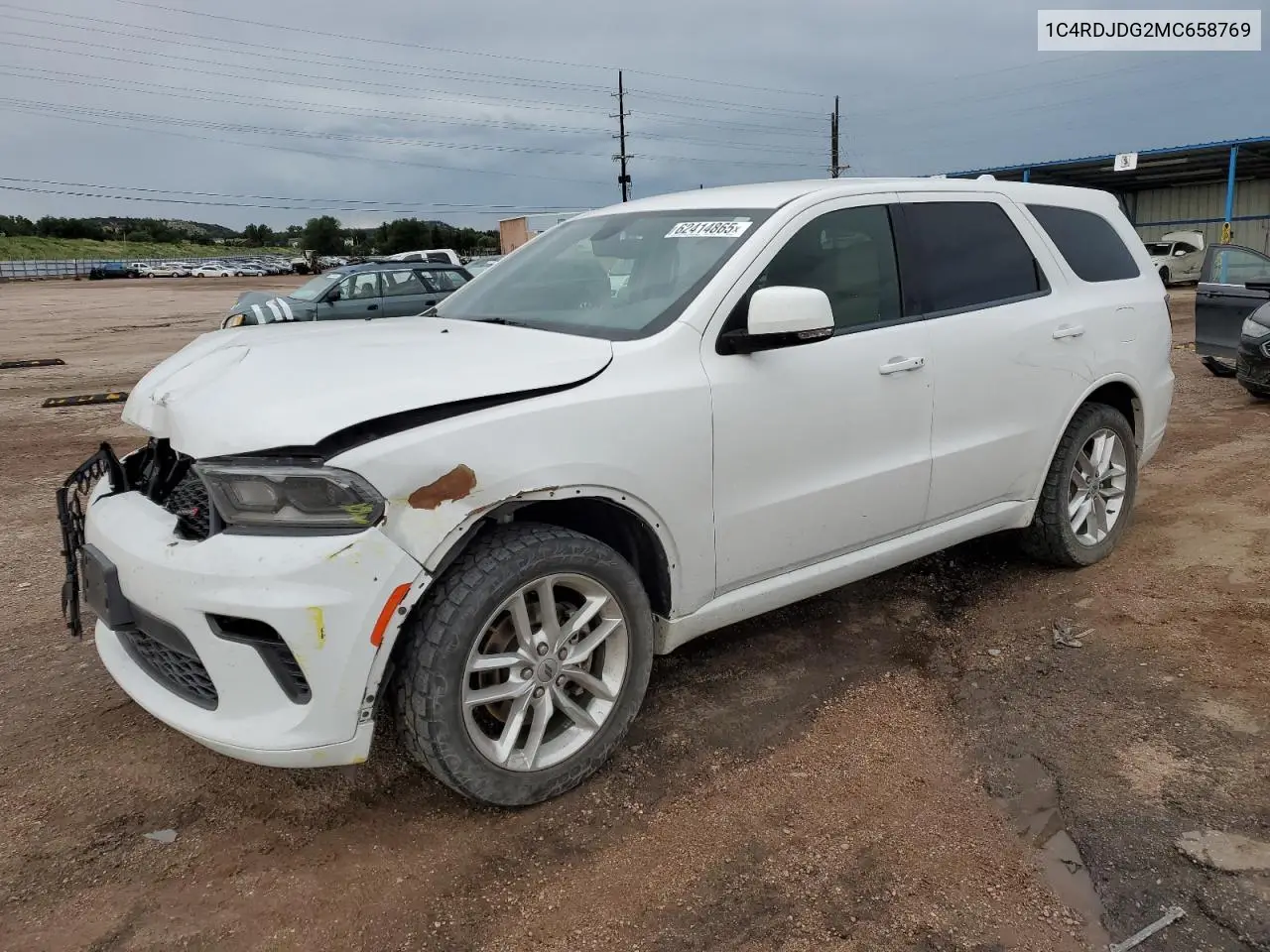 2021 Dodge Durango Gt VIN: 1C4RDJDG2MC658769 Lot: 62414865