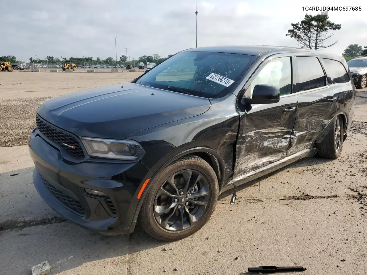 2021 Dodge Durango Gt VIN: 1C4RDJDG4MC697685 Lot: 62759275