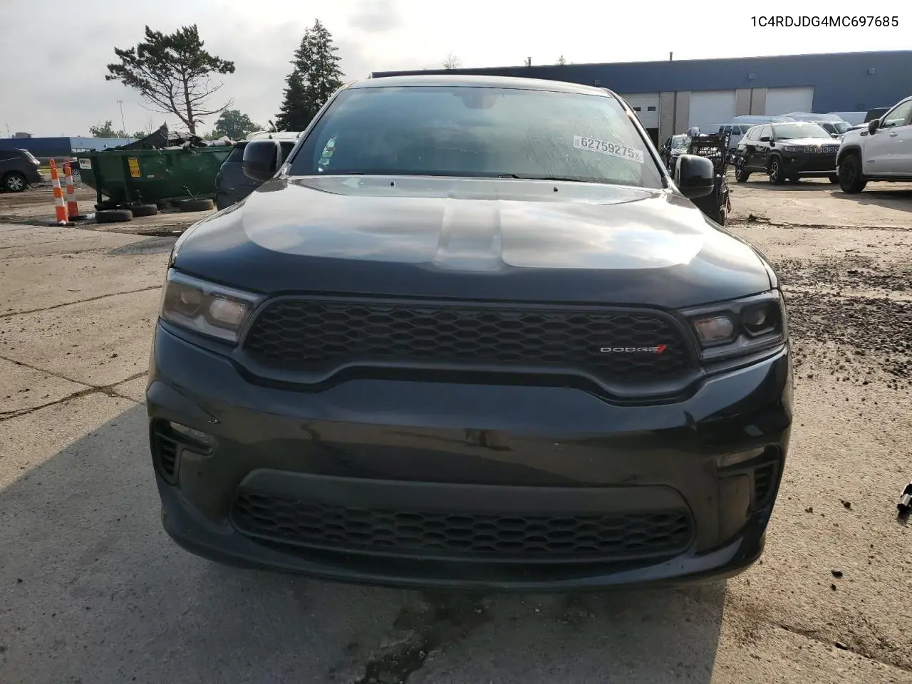 2021 Dodge Durango Gt VIN: 1C4RDJDG4MC697685 Lot: 62759275