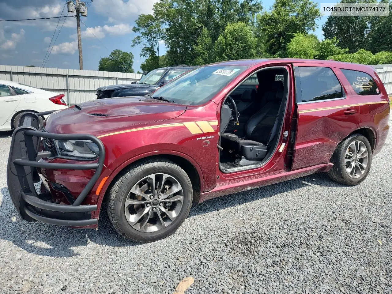 2021 Dodge Durango R/T VIN: 1C4SDJCT6MC574177 Lot: 62828775