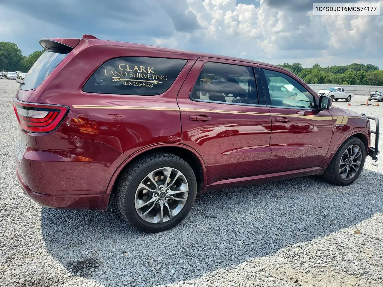 2021 Dodge Durango R/T VIN: 1C4SDJCT6MC574177 Lot: 62828775