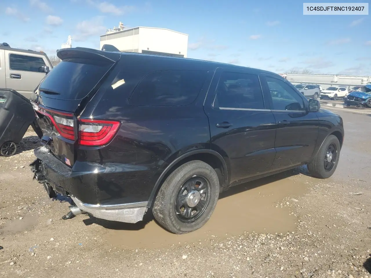 2022 Dodge Durango Pursuit VIN: 1C4SDJFT8NC192407 Lot: 44064085