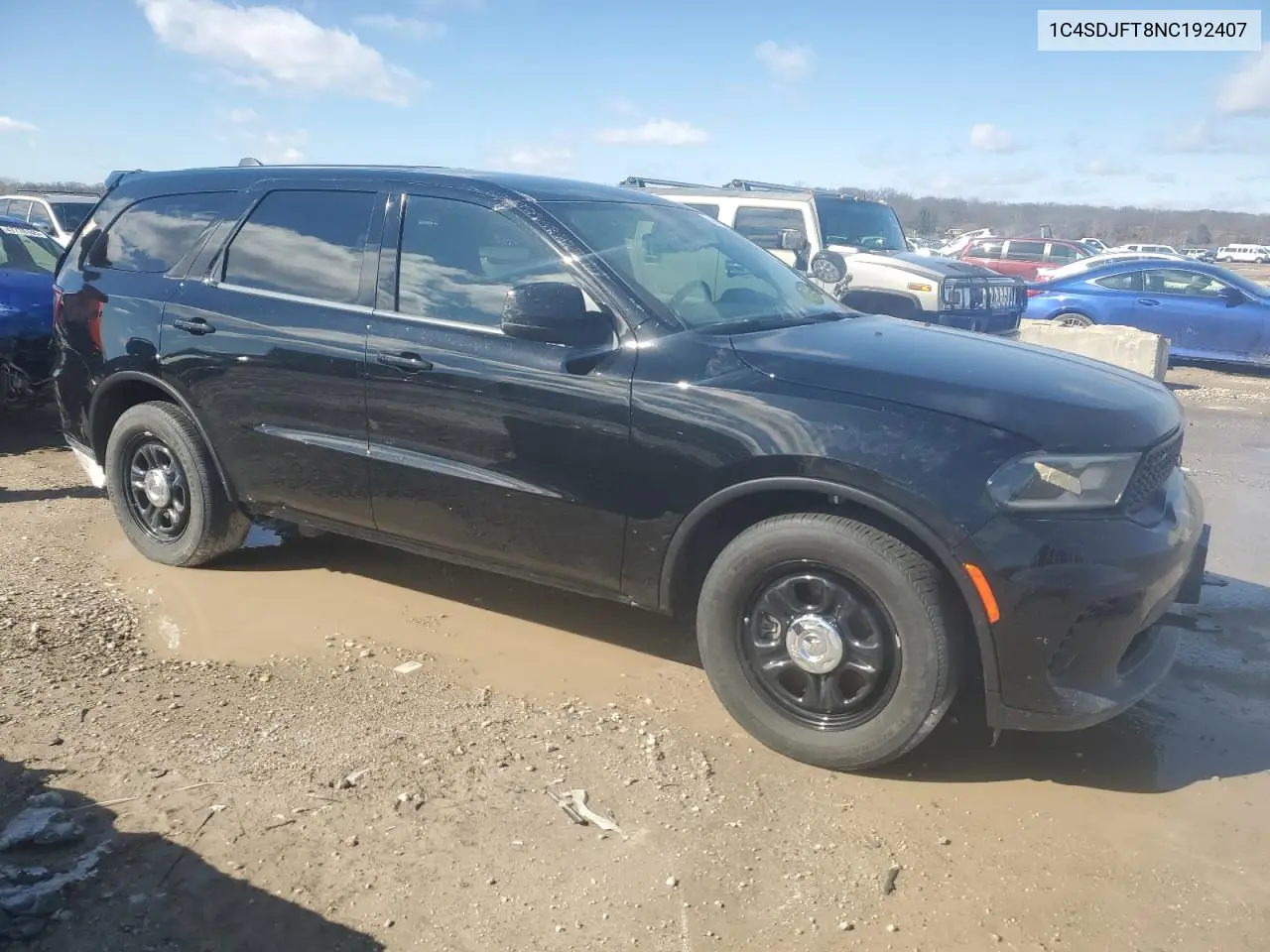 2022 Dodge Durango Pursuit VIN: 1C4SDJFT8NC192407 Lot: 44064085