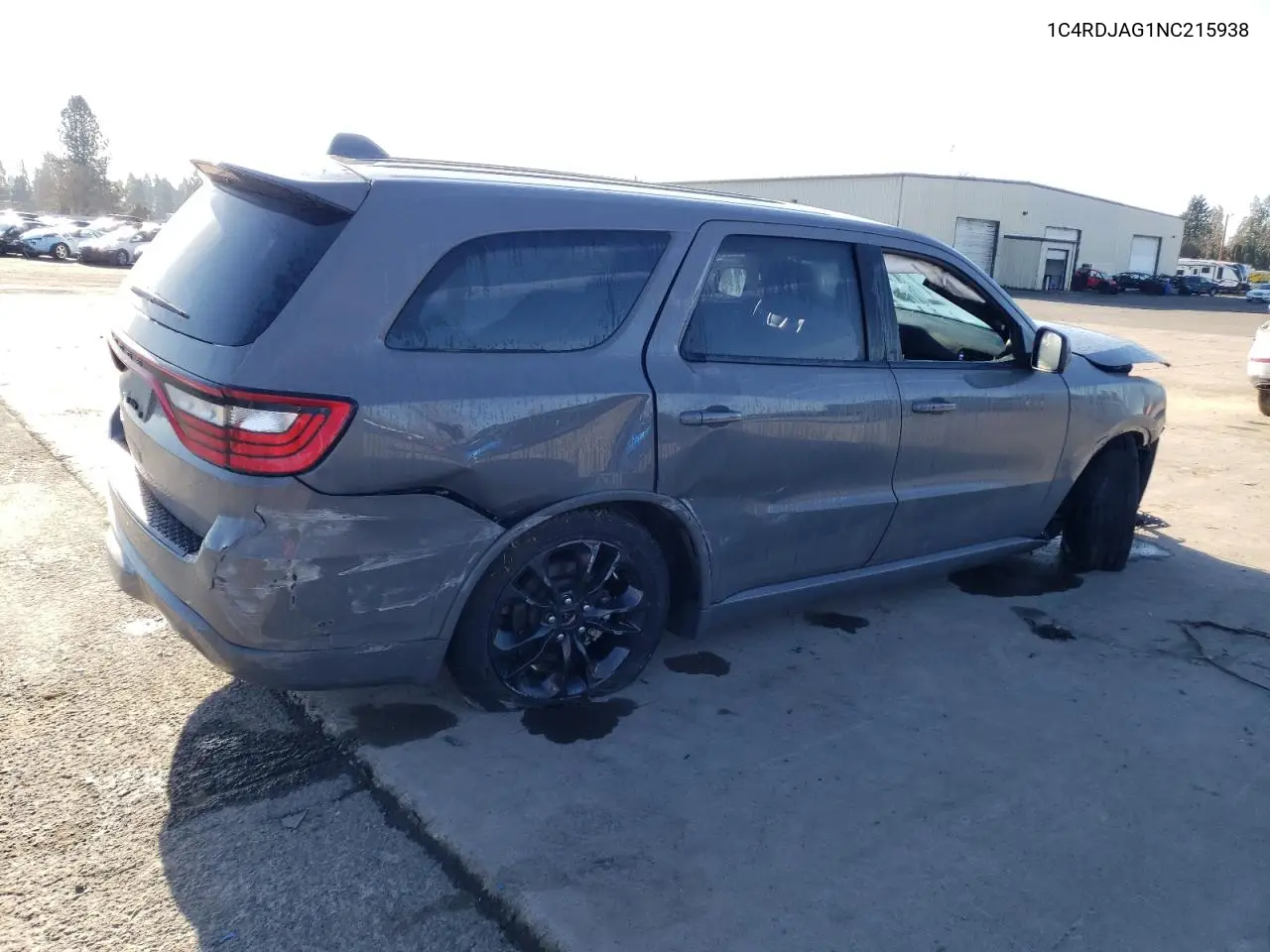 2022 Dodge Durango Sxt VIN: 1C4RDJAG1NC215938 Lot: 47049835