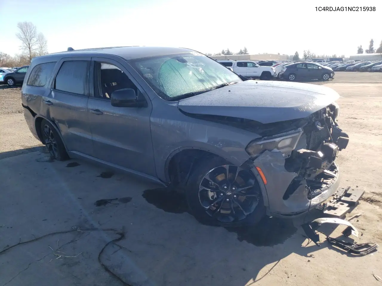 2022 Dodge Durango Sxt VIN: 1C4RDJAG1NC215938 Lot: 47049835