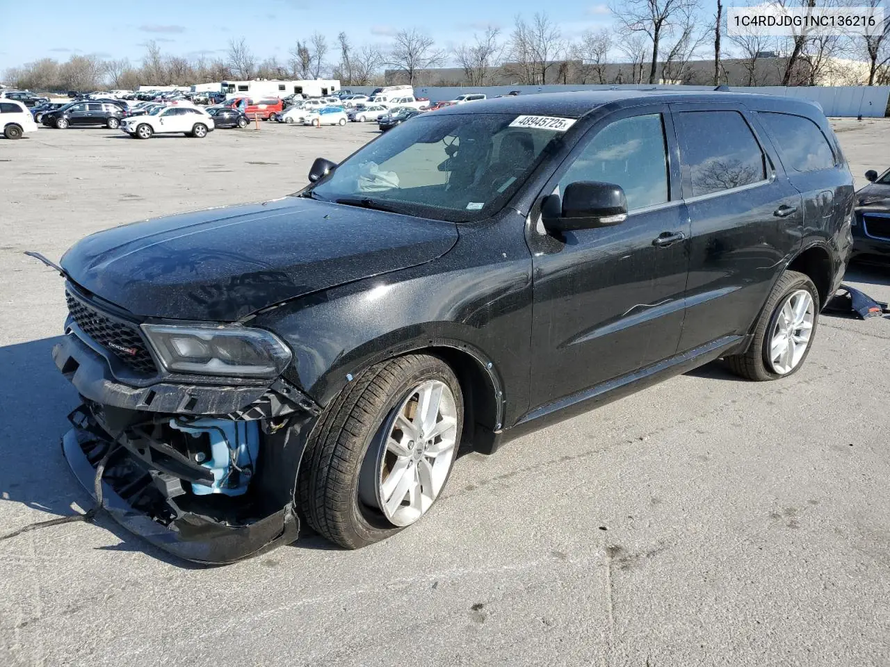 2022 Dodge Durango Gt VIN: 1C4RDJDG1NC136216 Lot: 48945725