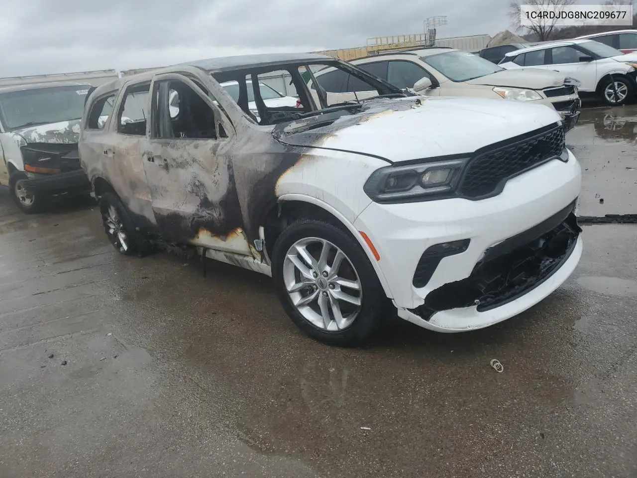 2022 Dodge Durango Gt VIN: 1C4RDJDG8NC209677 Lot: 49680565