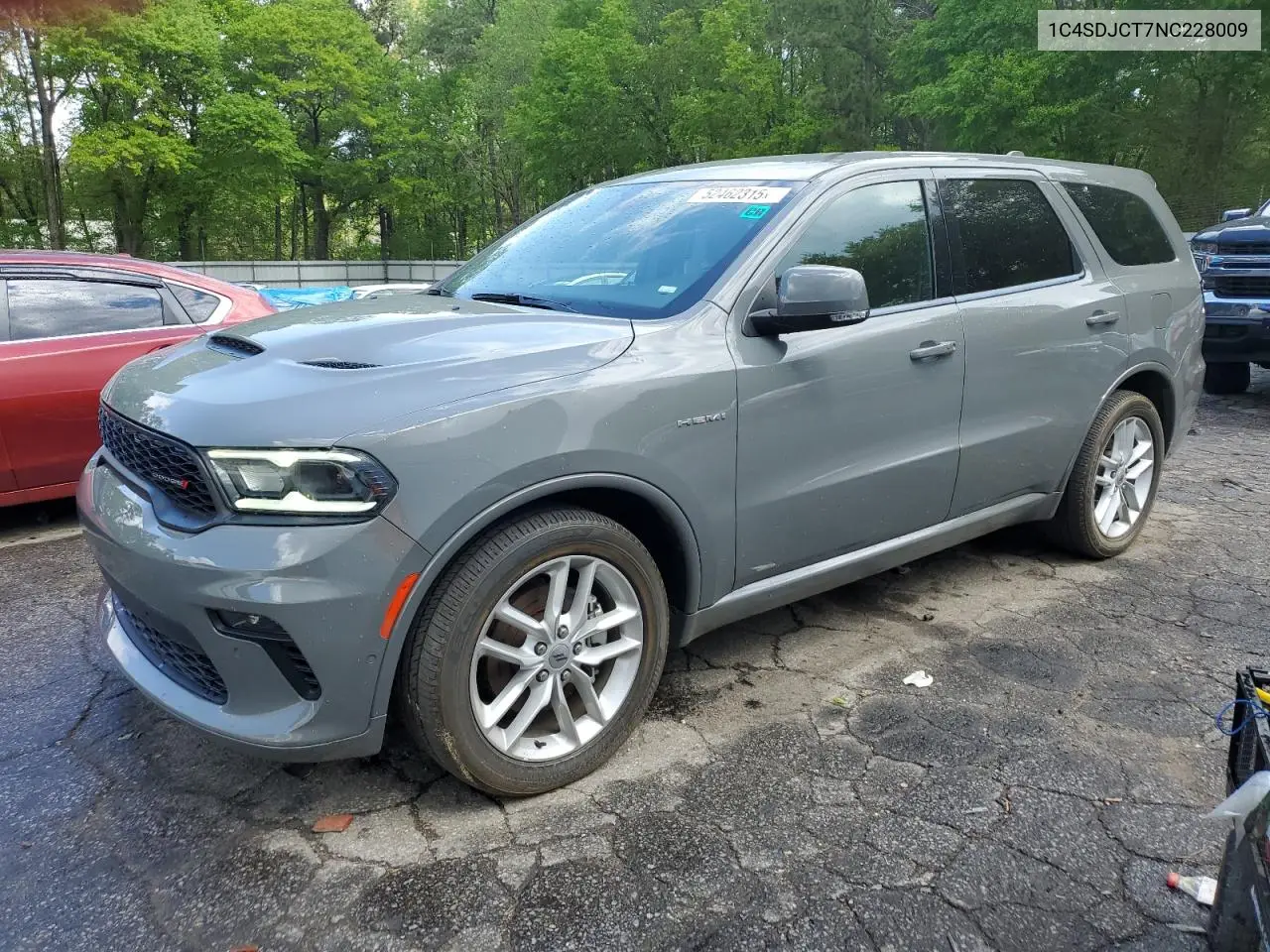 2022 Dodge Durango R/T VIN: 1C4SDJCT7NC228009 Lot: 52462315