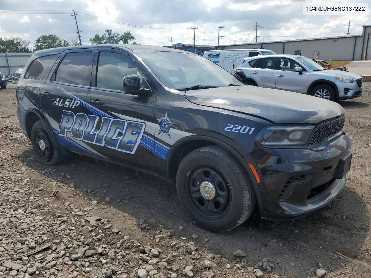 2022 Dodge Durango Pursuit VIN: 1C4RDJFG5NC137222 Lot: 56621435