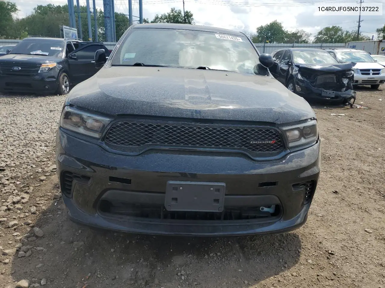 2022 Dodge Durango Pursuit VIN: 1C4RDJFG5NC137222 Lot: 56621435