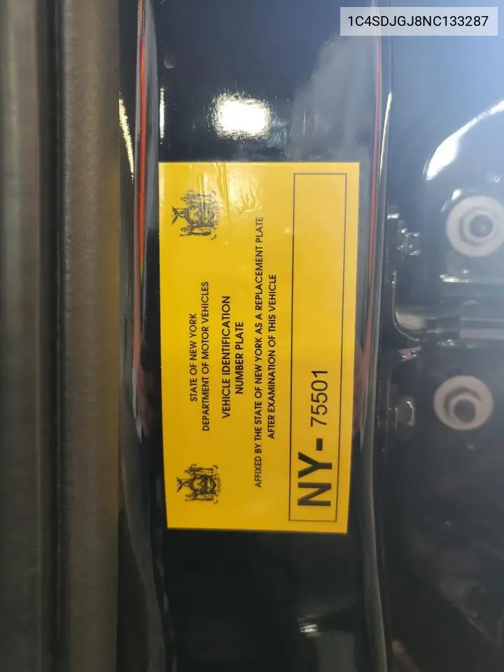 2022 Dodge Durango Srt 392 VIN: 1C4SDJGJ8NC133287 Lot: 57575855