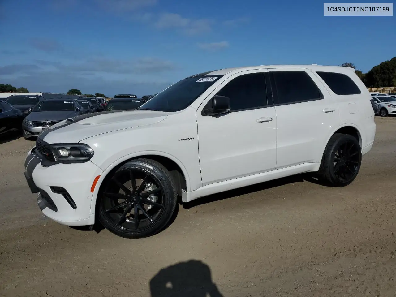2022 Dodge Durango R/T VIN: 1C4SDJCT0NC107189 Lot: 58378735
