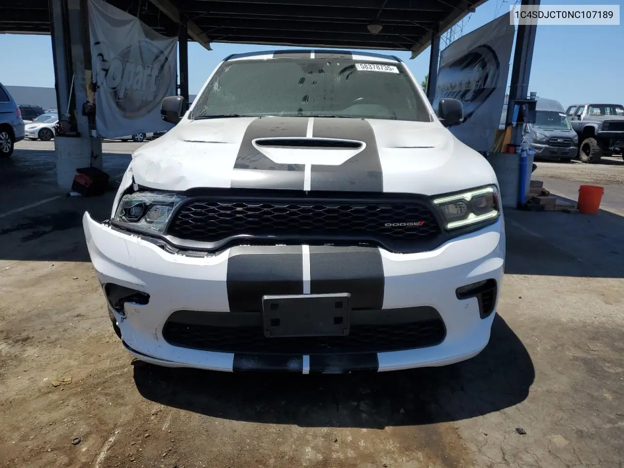 2022 Dodge Durango R/T VIN: 1C4SDJCT0NC107189 Lot: 58378735