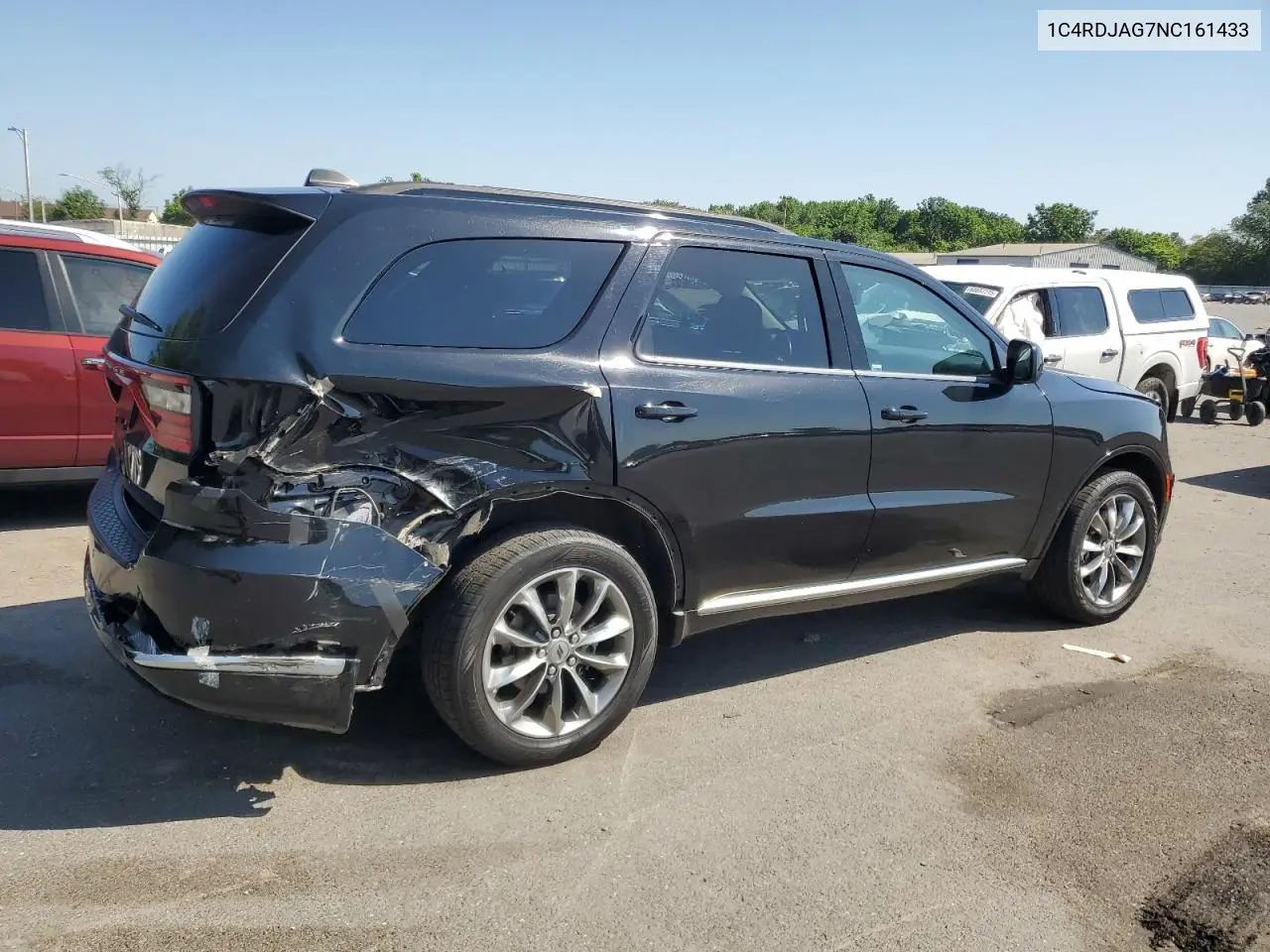 2022 Dodge Durango Sxt VIN: 1C4RDJAG7NC161433 Lot: 62094765