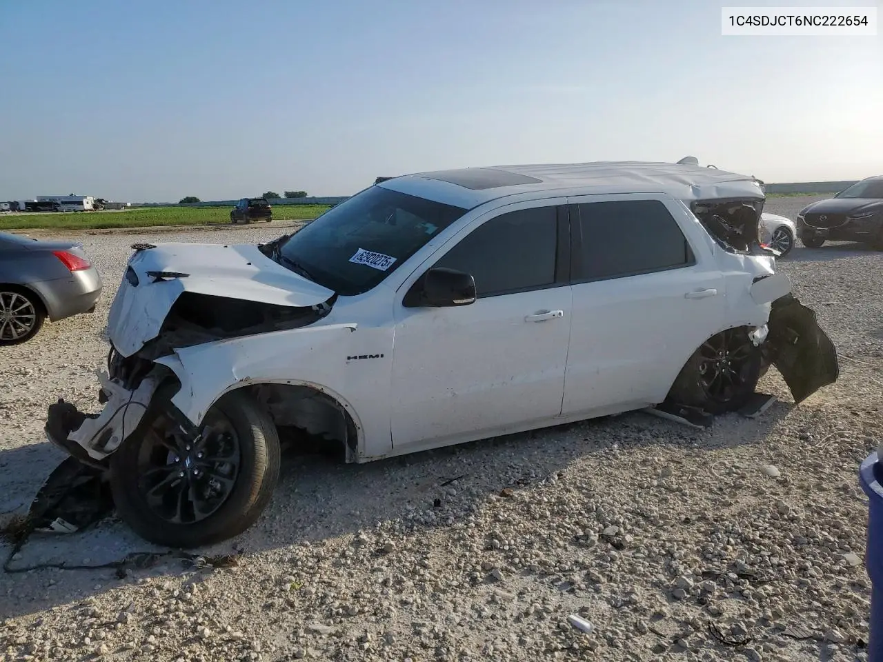 2022 Dodge Durango R/T VIN: 1C4SDJCT6NC222654 Lot: 62920275