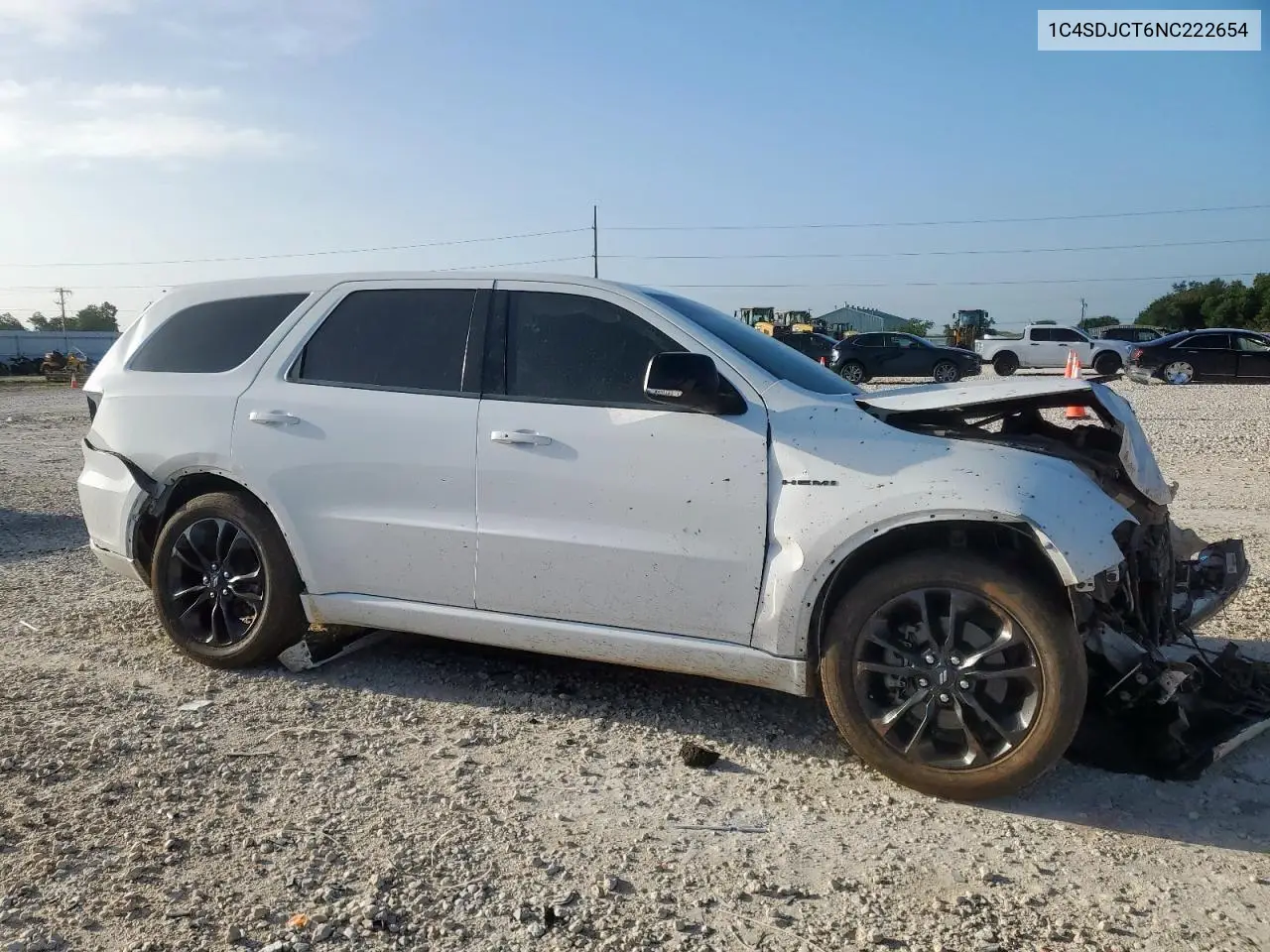 2022 Dodge Durango R/T VIN: 1C4SDJCT6NC222654 Lot: 62920275