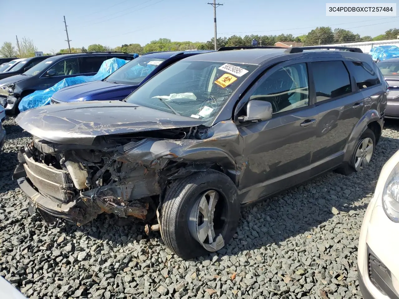 2012 Dodge Journey Sxt VIN: 3C4PDDBGXCT257484 Lot: 56529095