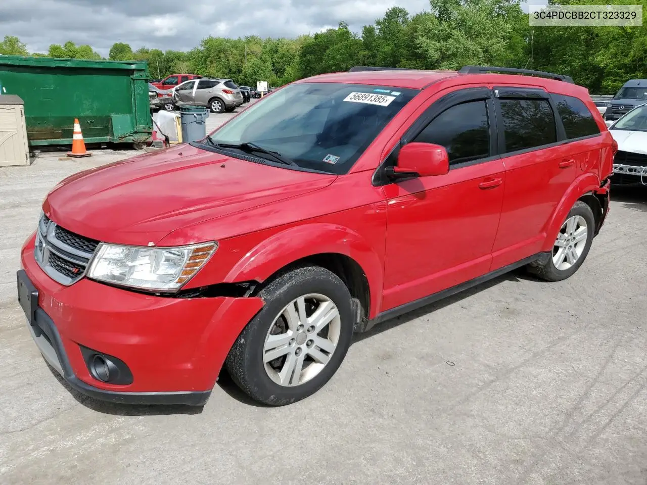 2012 Dodge Journey Sxt VIN: 3C4PDCBB2CT323329 Lot: 56891385