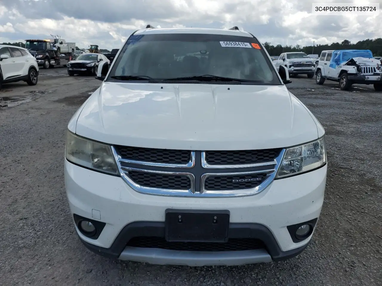 2012 Dodge Journey Sxt VIN: 3C4PDCBG5CT135724 Lot: 56938415