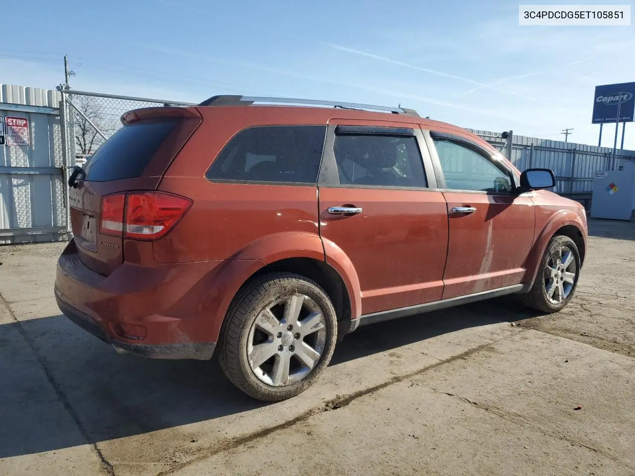 2014 Dodge Journey Limited VIN: 3C4PDCDG5ET105851 Lot: 47864095