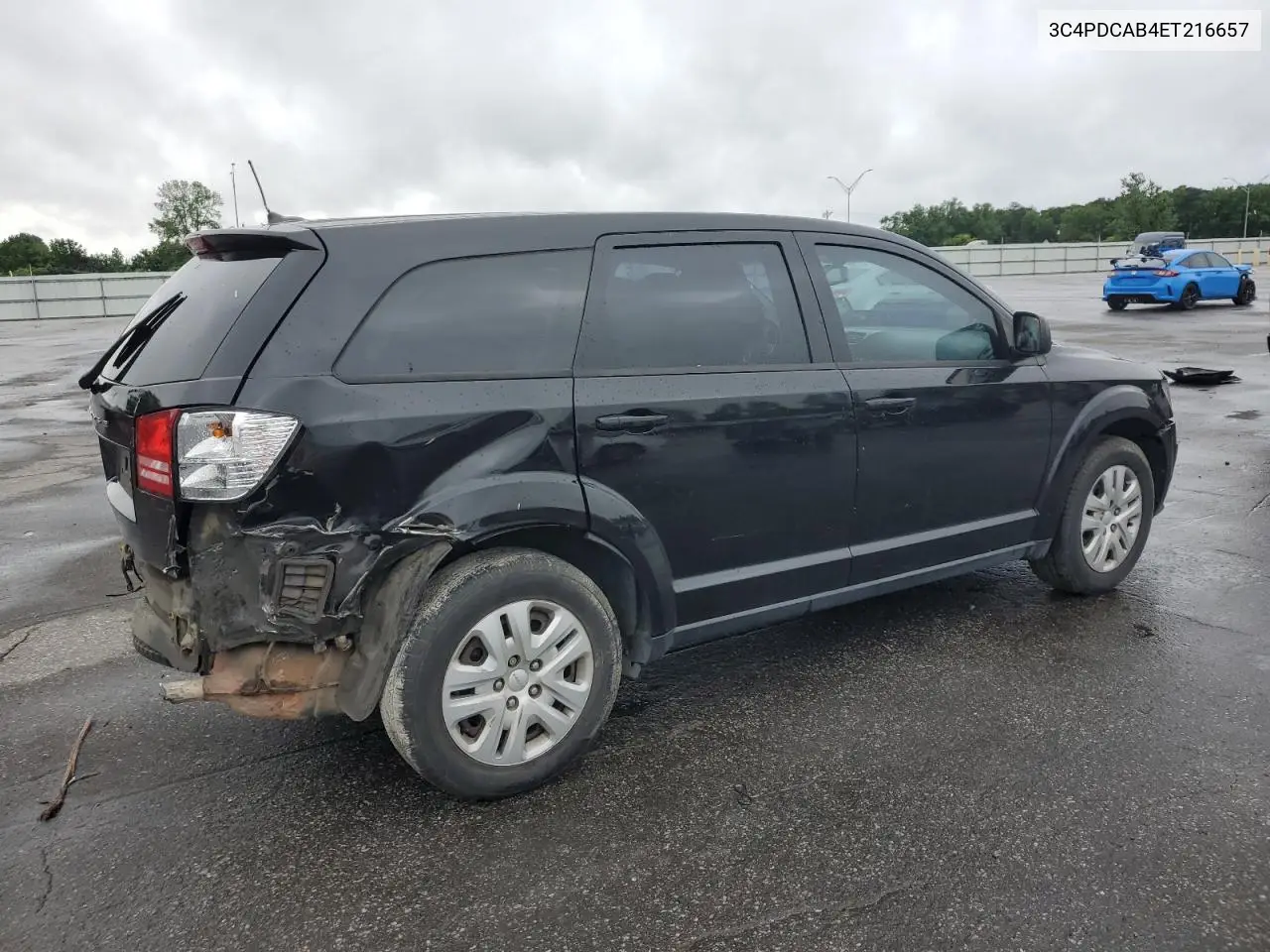 2014 Dodge Journey Se VIN: 3C4PDCAB4ET216657 Lot: 56560555