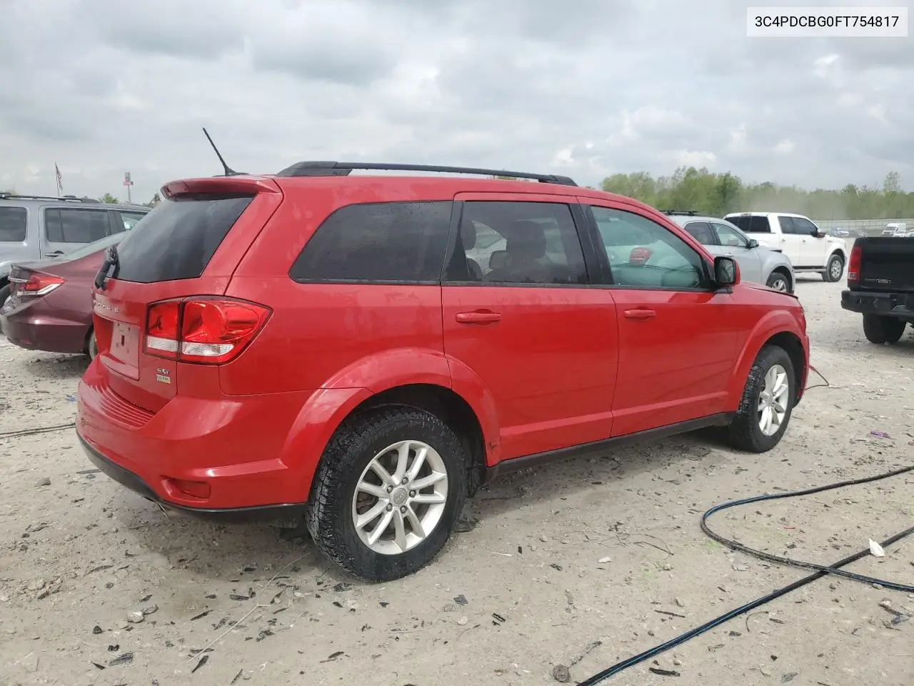 2015 Dodge Journey Sxt VIN: 3C4PDCBG0FT754817 Lot: 56314105
