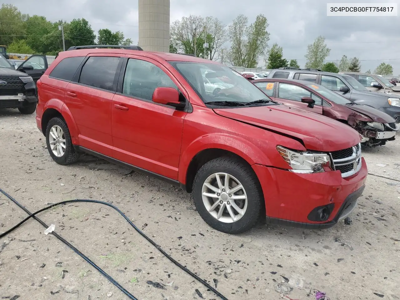 2015 Dodge Journey Sxt VIN: 3C4PDCBG0FT754817 Lot: 56314105