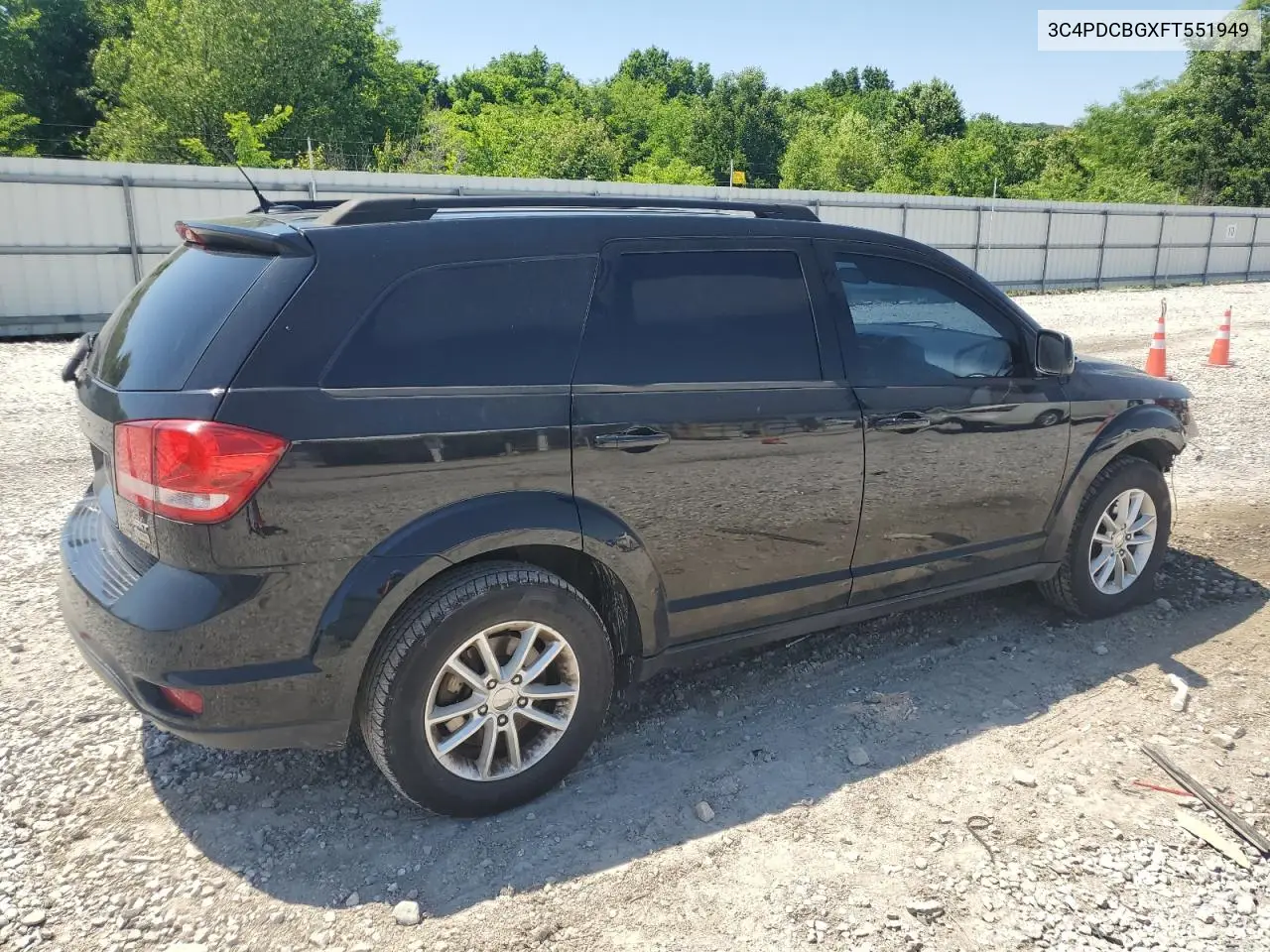 2015 Dodge Journey Sxt VIN: 3C4PDCBGXFT551949 Lot: 56564495