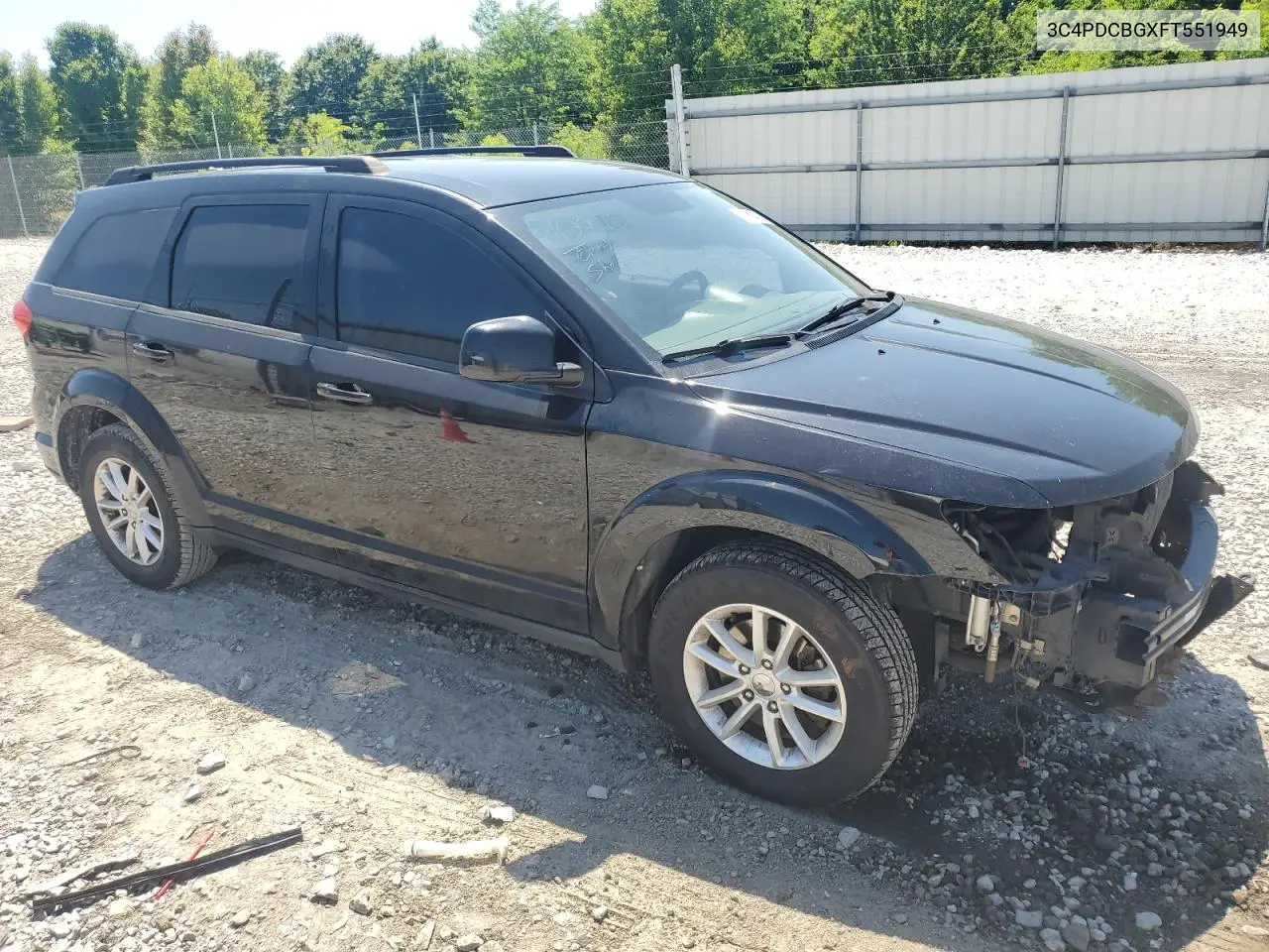 2015 Dodge Journey Sxt VIN: 3C4PDCBGXFT551949 Lot: 56564495