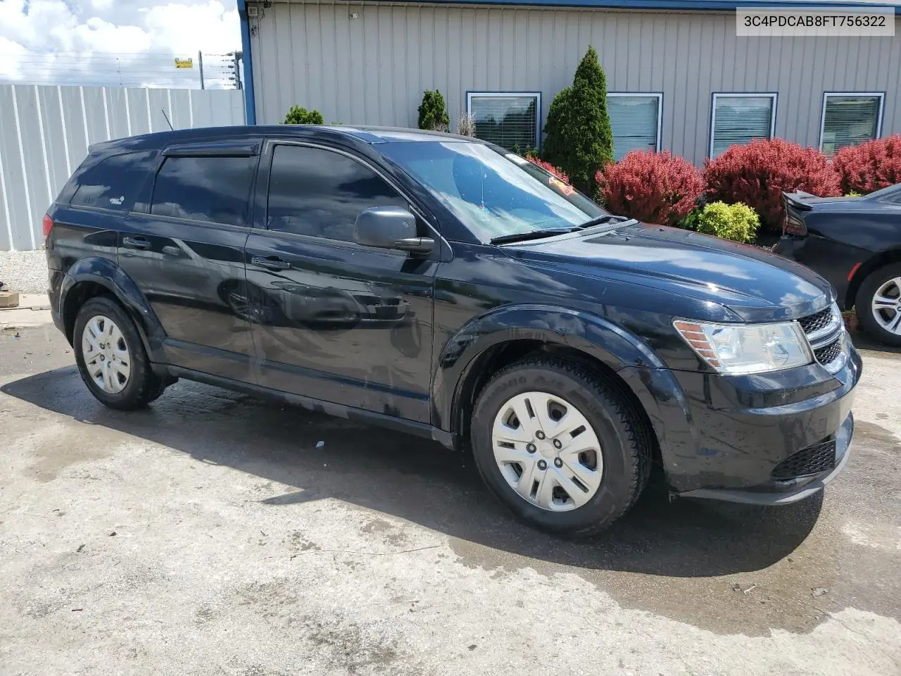 2015 Dodge Journey Se VIN: 3C4PDCAB8FT756322 Lot: 56669505