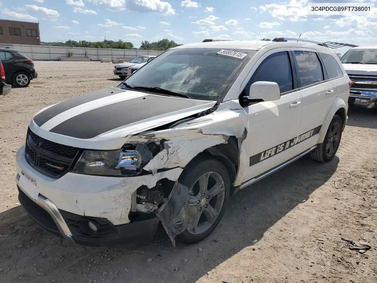 2015 Dodge Journey Crossroad VIN: 3C4PDCGB9FT738001 Lot: 56887615