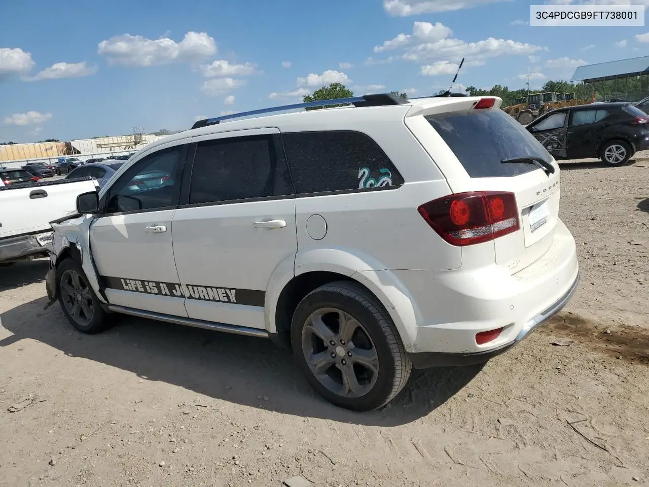 2015 Dodge Journey Crossroad VIN: 3C4PDCGB9FT738001 Lot: 56887615