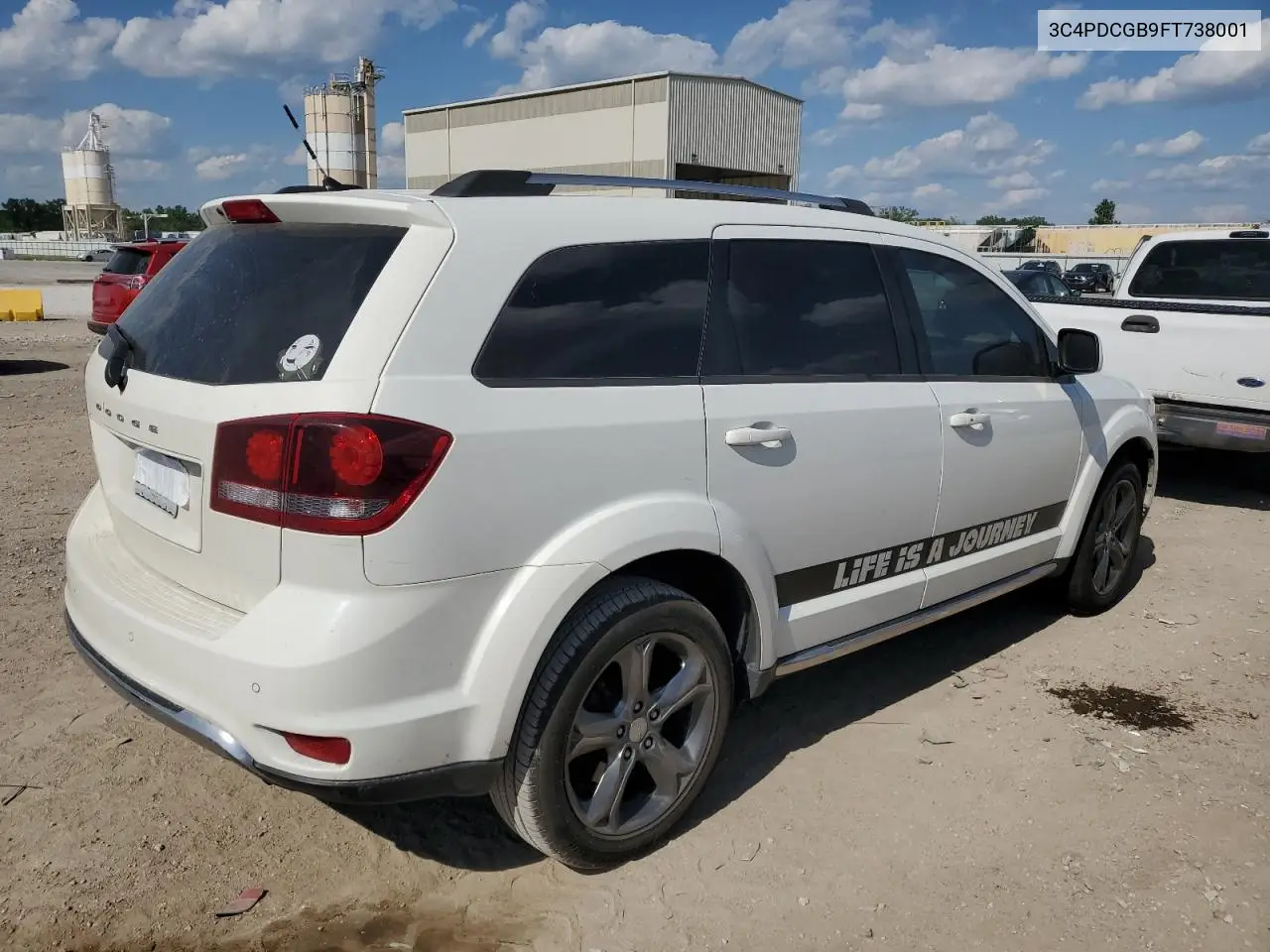 2015 Dodge Journey Crossroad VIN: 3C4PDCGB9FT738001 Lot: 56887615