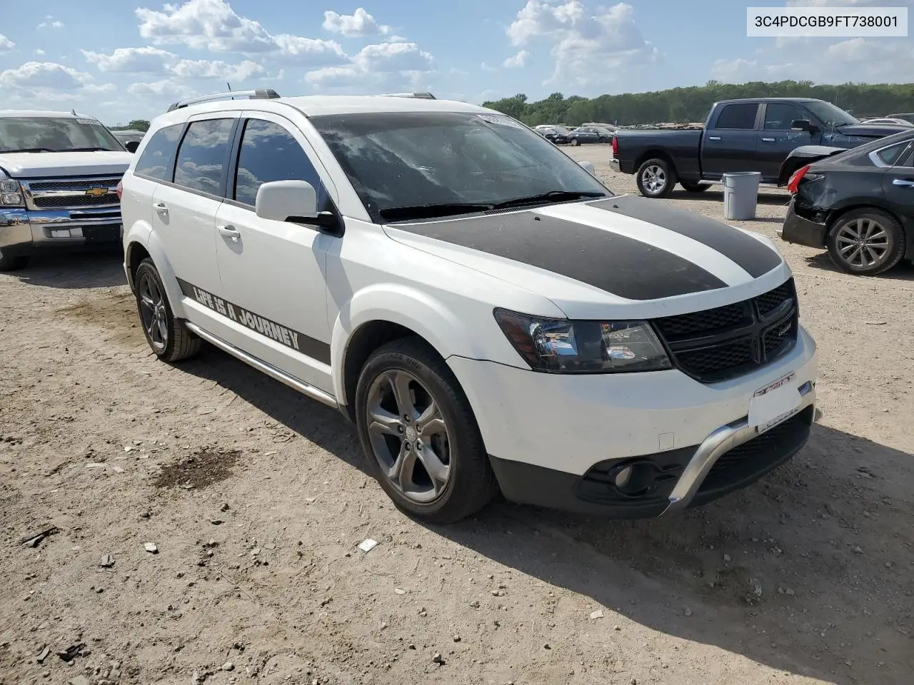 2015 Dodge Journey Crossroad VIN: 3C4PDCGB9FT738001 Lot: 56887615